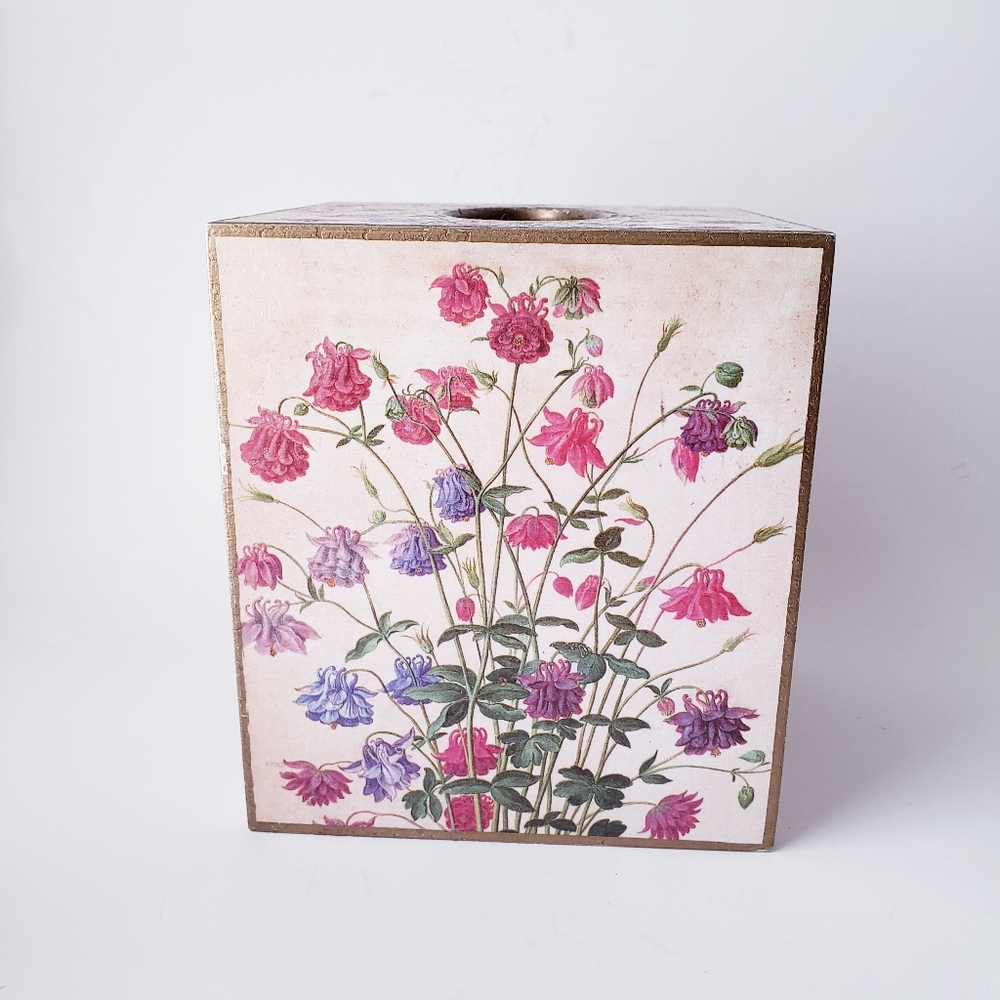Vintage Floral Tissue Box Cover - Picture 1 of 9